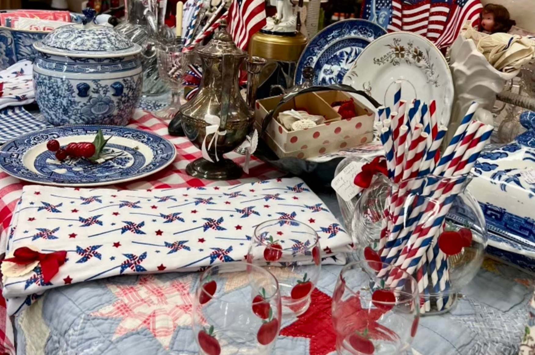 Dish Out On Stars and Stripes Place Settings